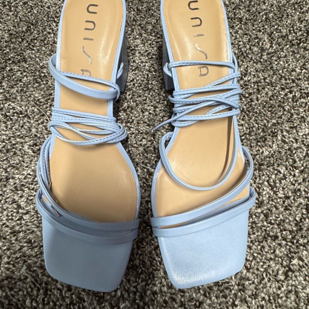 Unisa Women's Sky Blue Strappy Heels